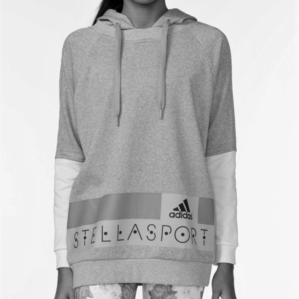 STELLA MCCARTNEY X ADIDAS Athleisure Sport Green Long Hoodie Jumper - Picture 9 of 16